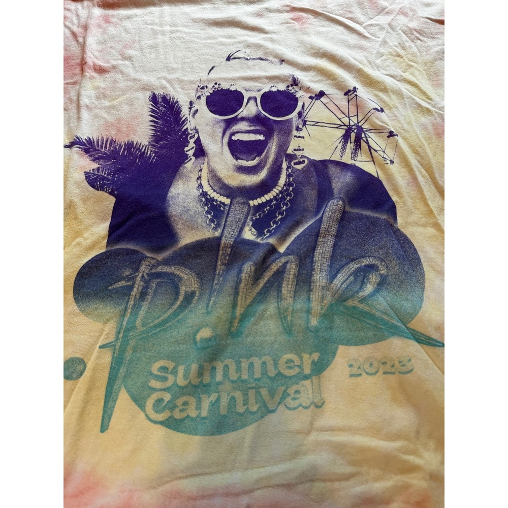 Pink Summer Carnival 2023 Tour Tie Dye Graphic T-Shirt XL Concert Merch